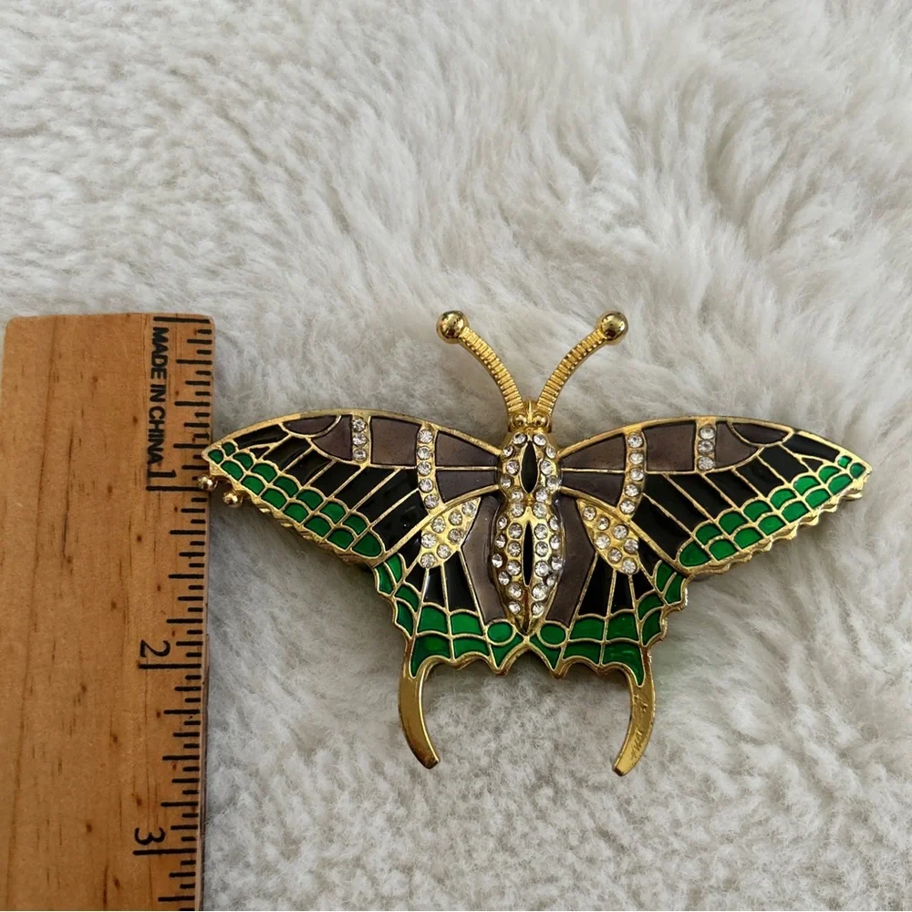 Vintage jeweled butterfly trinket box
